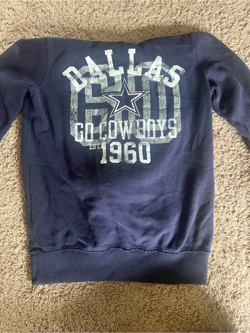 PINK Victoria's Secret Navy Dallas Cowboys Crewneck Sweatshirt